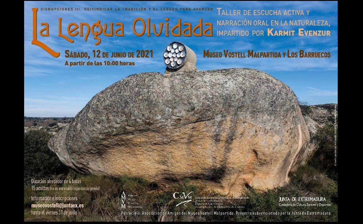 Últimas plazas para participar en el taller de escucha activa y narración oral 'La lengua olvidada' en Los Barruecos