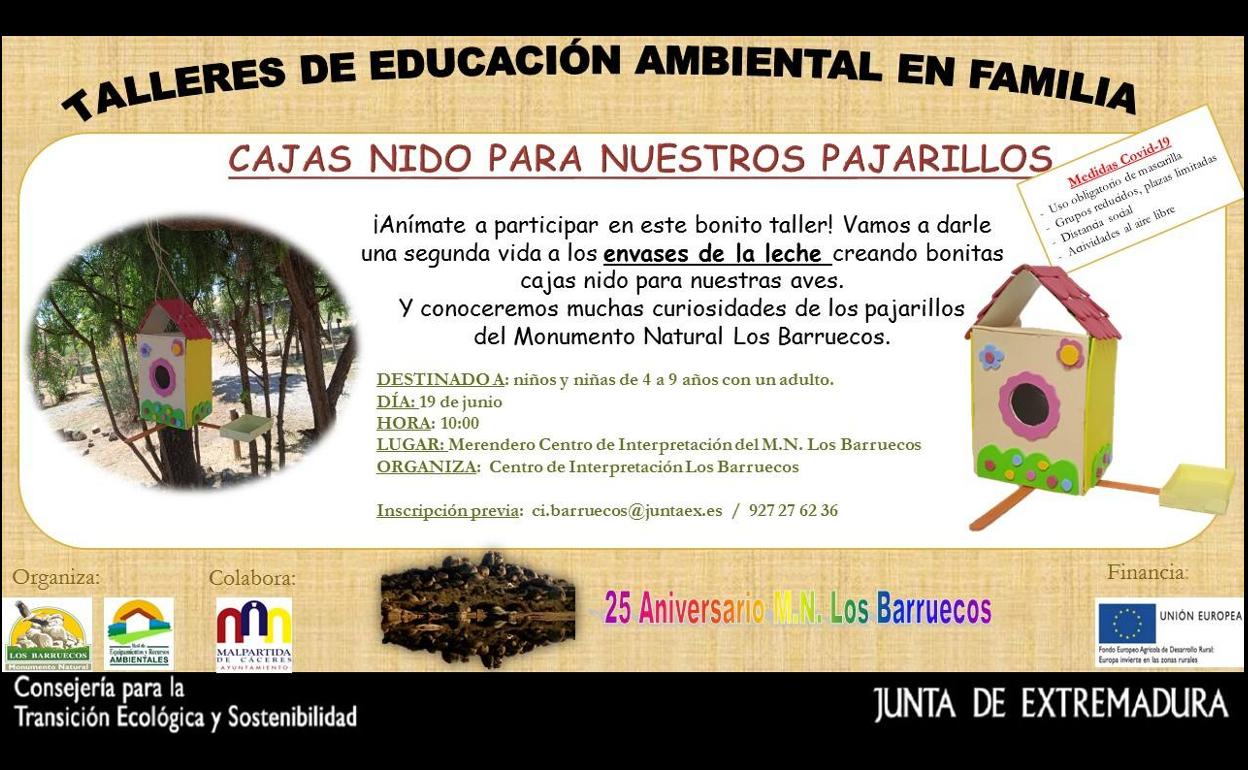 Últimas plazas para participar en el taller de creación de Cajas Nidos del Centro de Interpretación