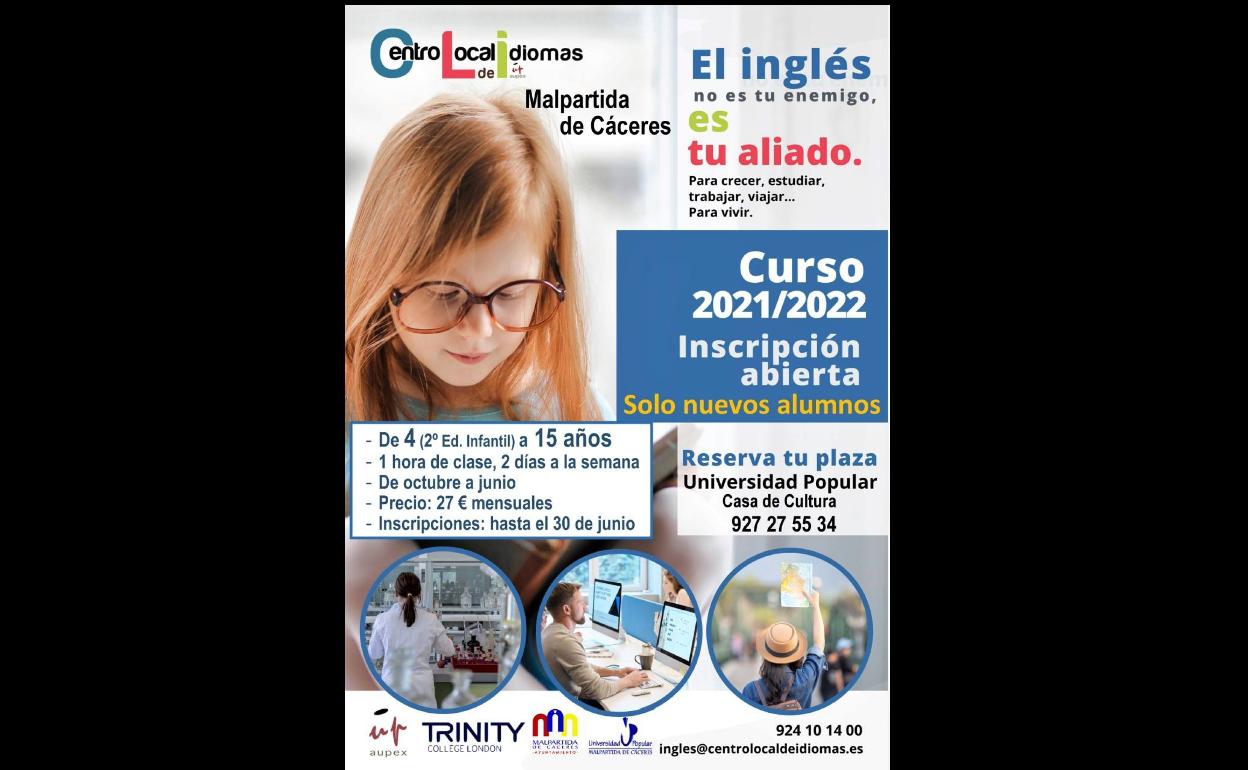 El miércoles finaliza el periodo de inscripción para el Centro Local de Idiomas