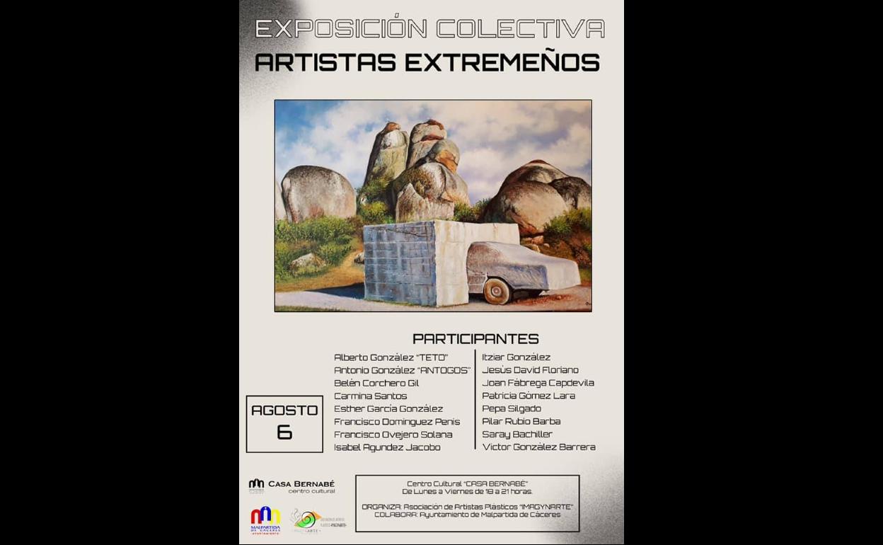 Varios artistas extremeños presentan una exposición colectiva en Casa Bernabé