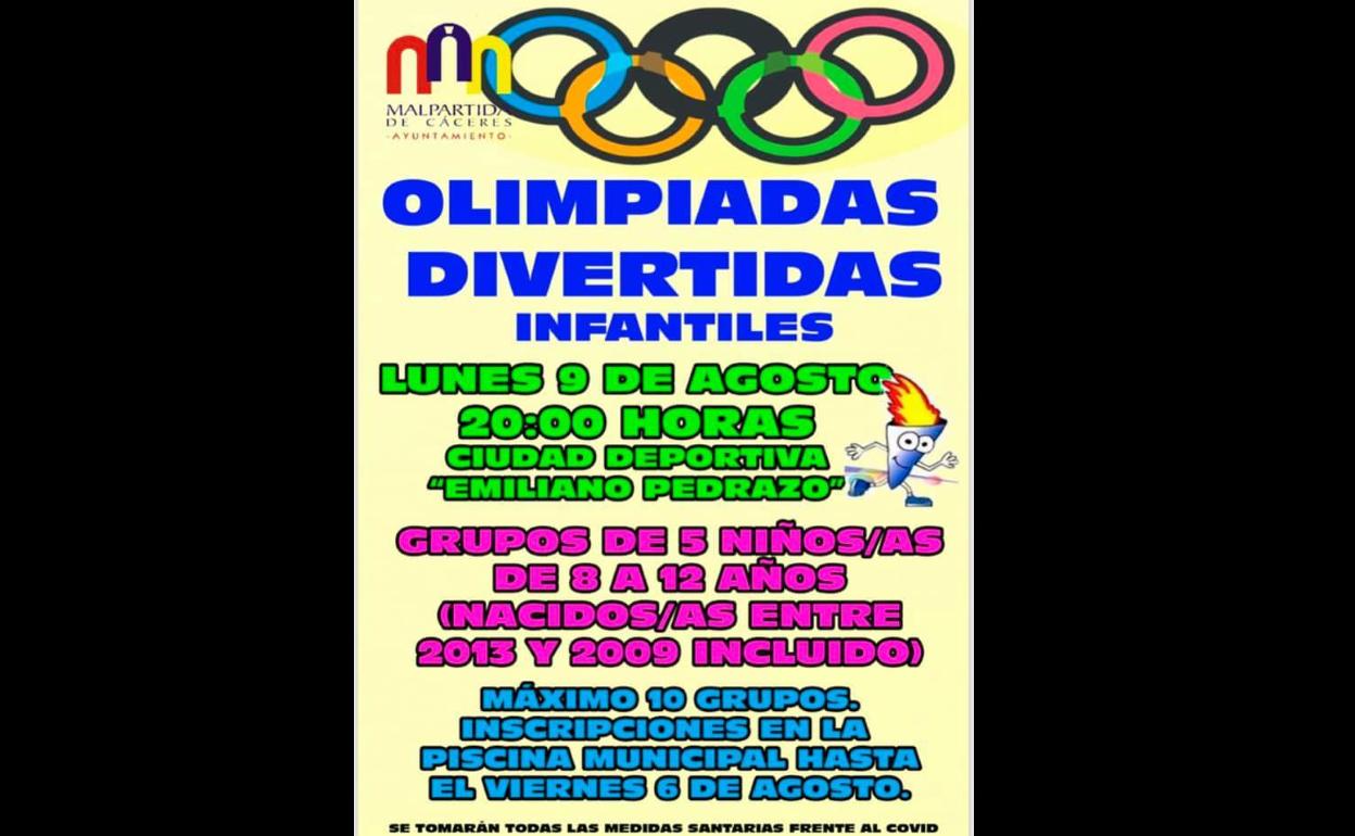 Llegan las Olimpiadas Divertidas Infantiles a Malpartida de Cáceres