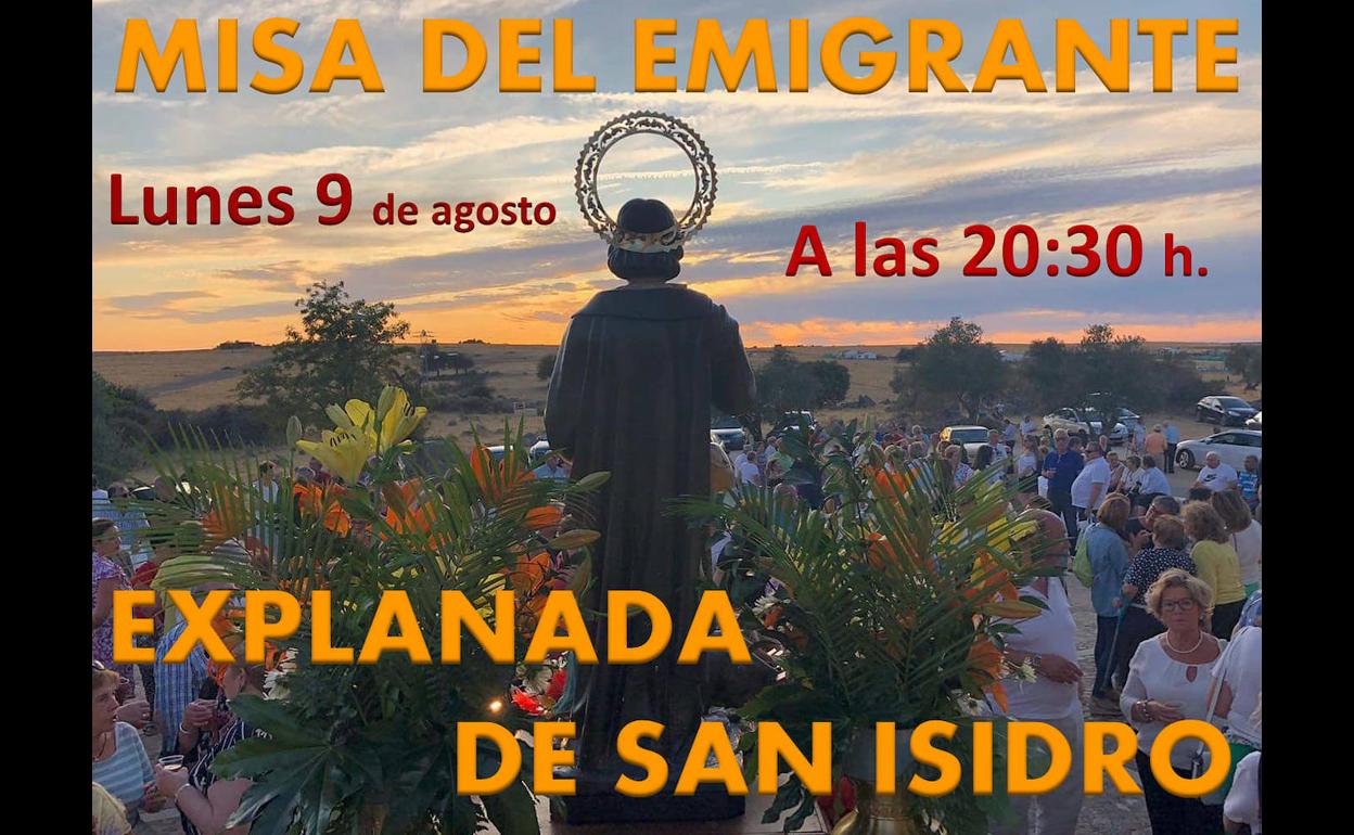 La Misa del Emigrante se celebrará en la explanada de San Isidro
