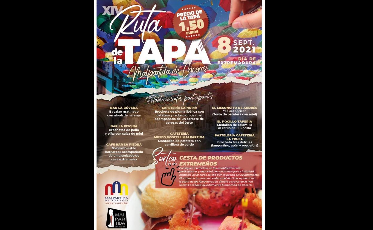 Malpartida de Cáceres celebra su XIV Ruta de la Tapa