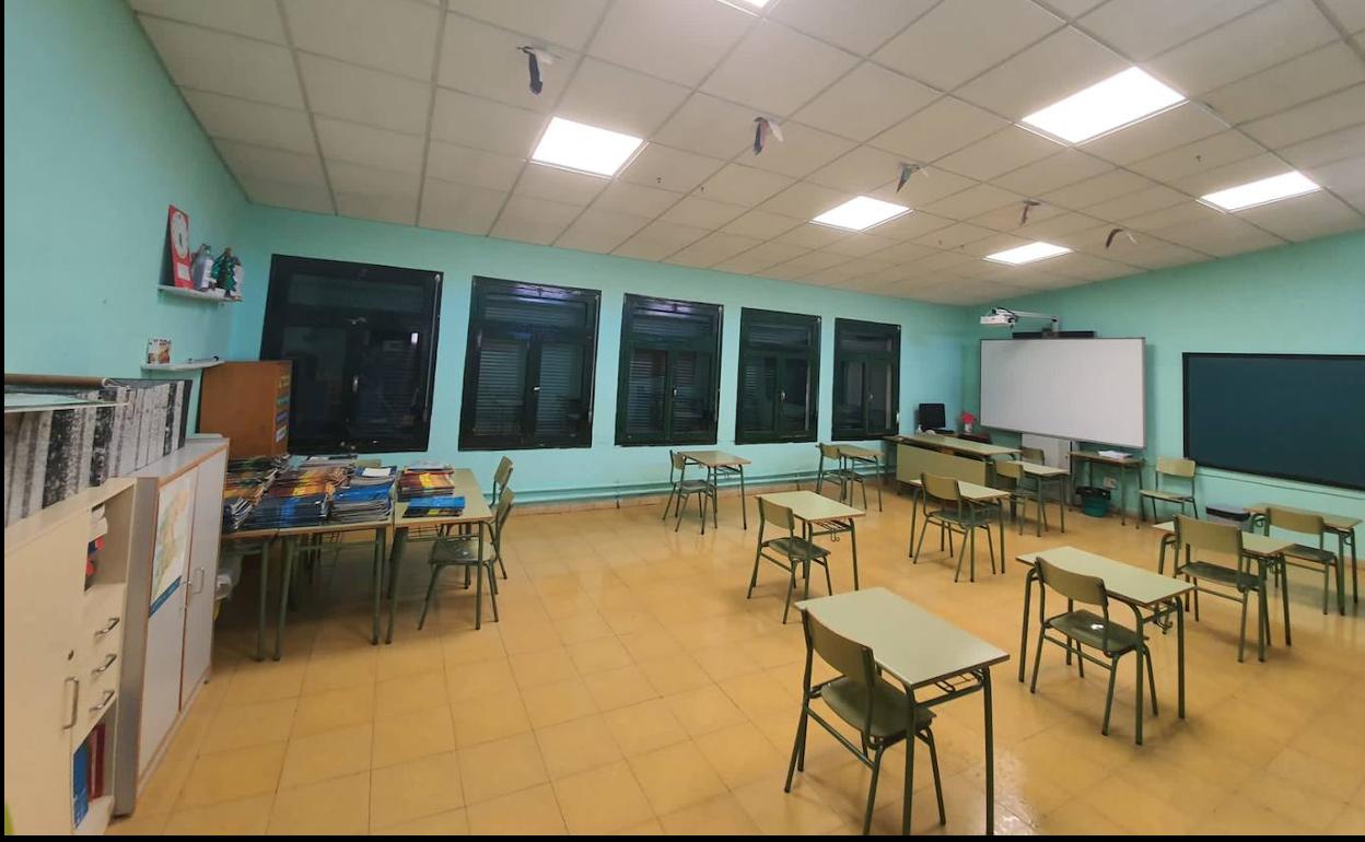 Una de las aulas del centro. 