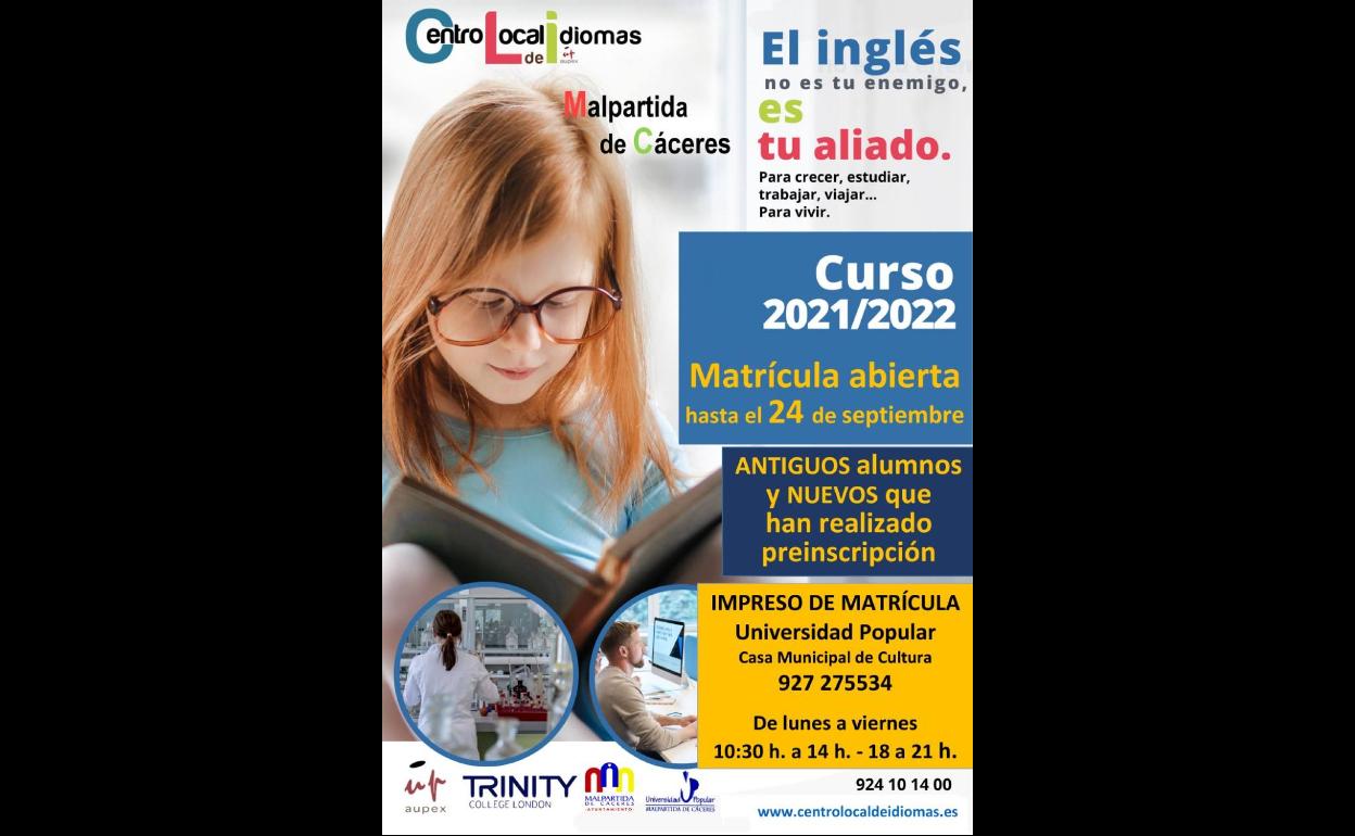 Abiertas las inscripciones para el Centro Local de Idiomas