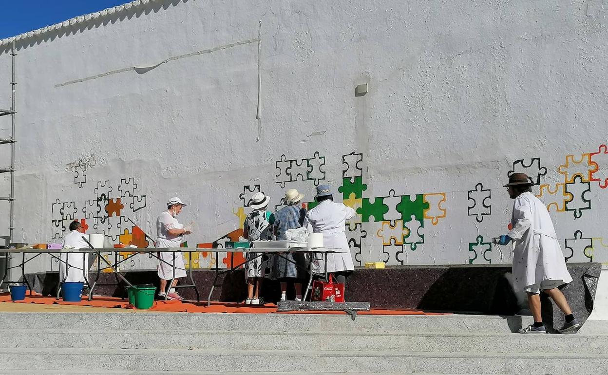 Inicio del mural. 