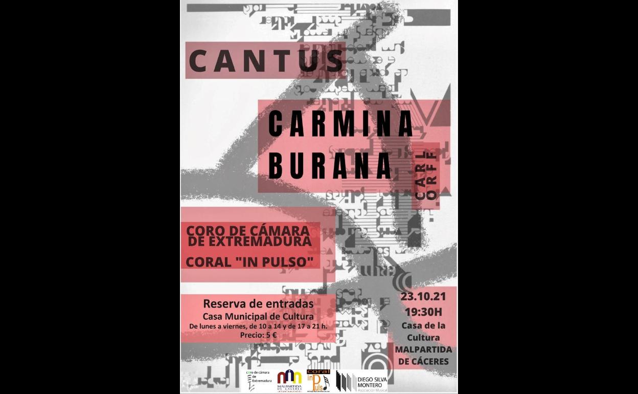 Llega a Malpartida de Cáceres el Coro de Cámara de Extremadura Coral 'In Pulso', con Carmina Burana