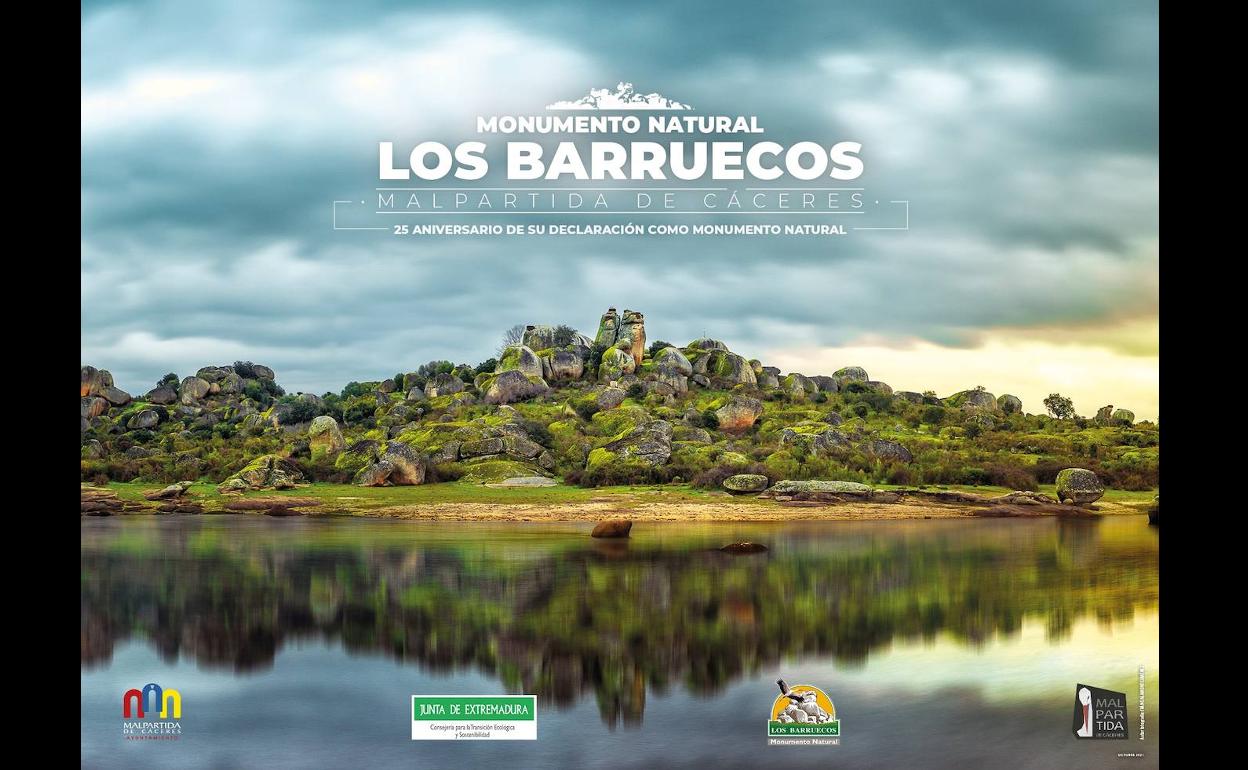 El Ayuntamiento regala el póster conmemorativo del 25 aniversario de Los Barruecos como Monumento Natural