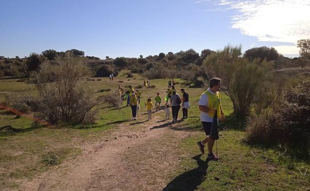 Algunos de los participantes en una de las rutas. 