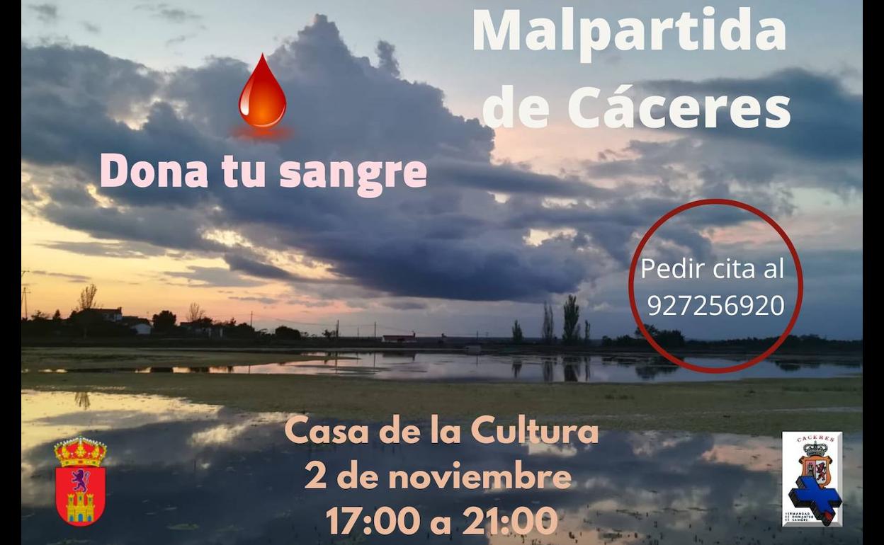 La Hermandad de Donantes de Sangre de Cáceres organiza una recogida en Malpartida de Cáceres