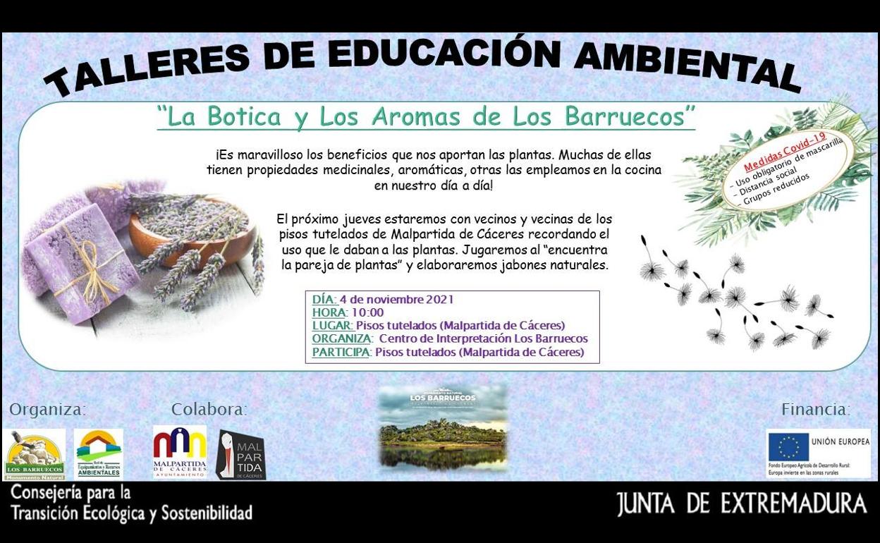 El Centro de Interpretación organiza el taller 'La botica y los aromas de Los Barruecos'