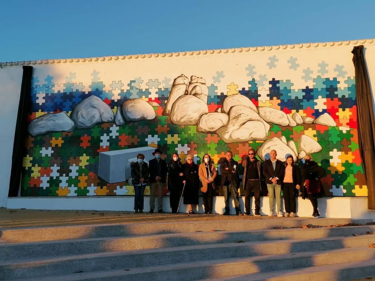 Inauguración del mural 'Barruecos: El mejor rincón del alma'.