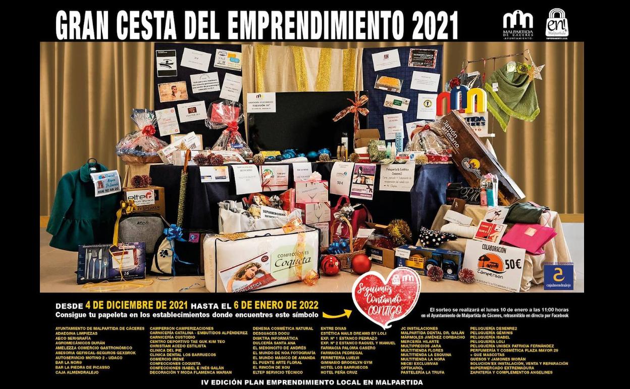 Presentada la Gran Cesta del Emprendimiento, valorada en más de 2.700 euros