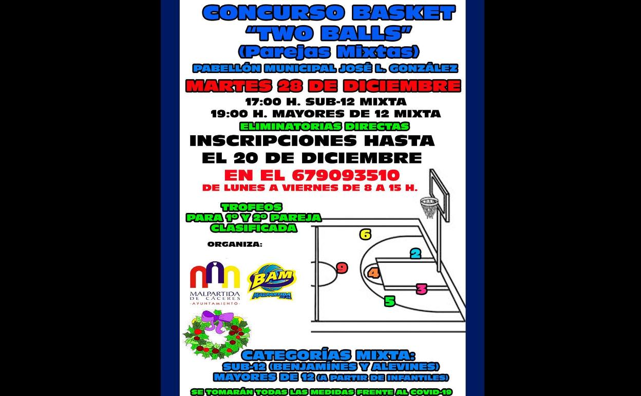 Malpartida de Cáceres acogerá un concurso de Basket 'Two Balls'