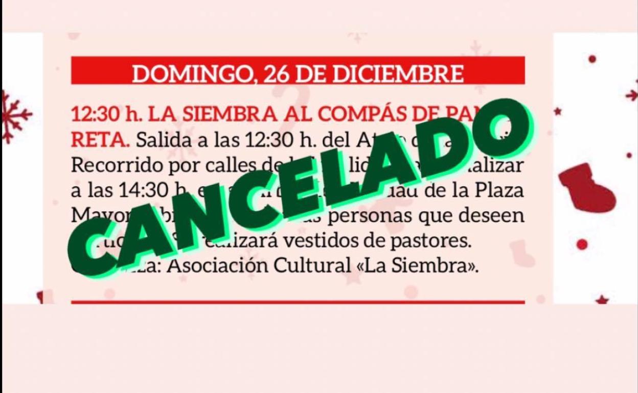 Suspendido 'La Siembra al Compás de Pandereta'