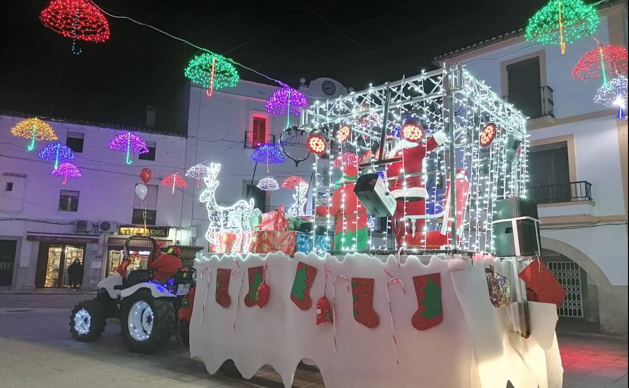 Papá Noel, en Malpartida de cáceres, la pasada Navidad. 