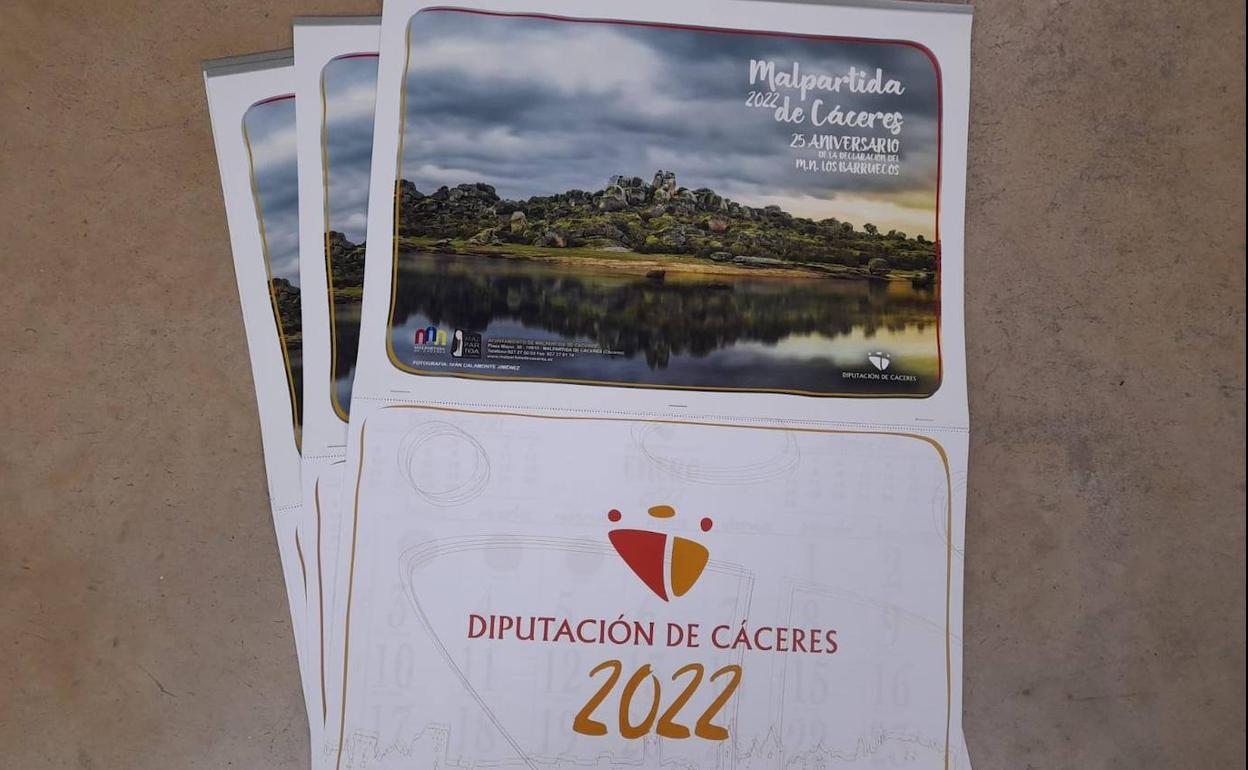 Los Barruecos en el calendario de la Diputación de Cáceres de 2022