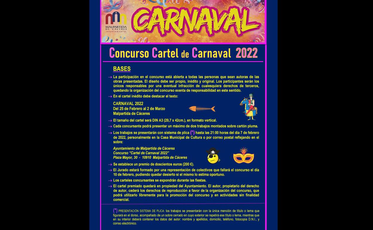 Abierto el plazo para el Concurso del Cartel de Carnaval