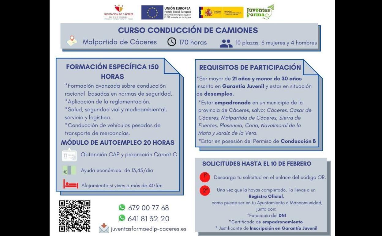 Malpartida de Cáceres acoge un curso de Conducción de Camiones