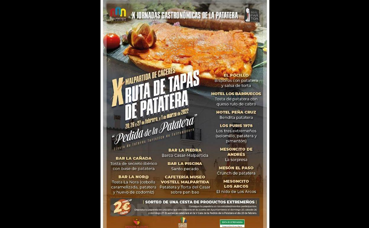 12 establecimientos participan en la X Ruta de la Tapa con Patatera