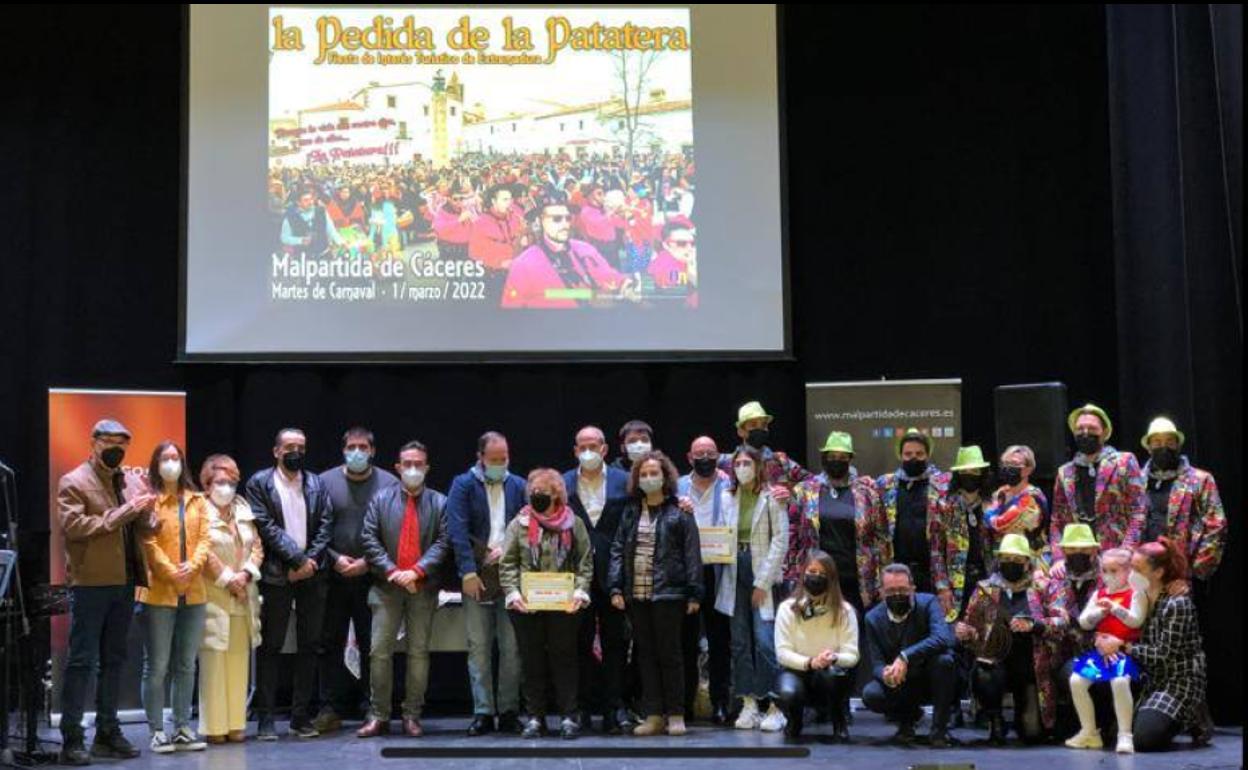 Todos los premiados en la V Gala de la Patatera. 