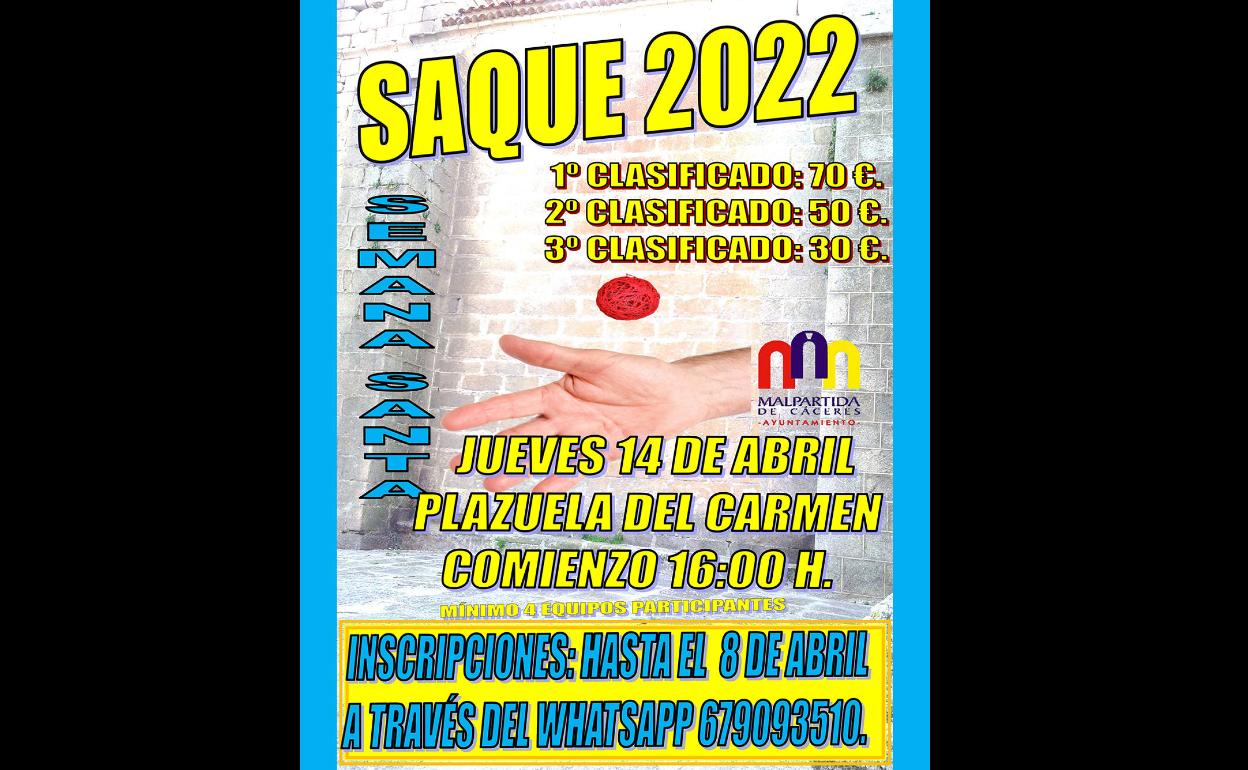 Vuelve el Torneo de Saque de Semana Santa de Malpartida de Cáceres