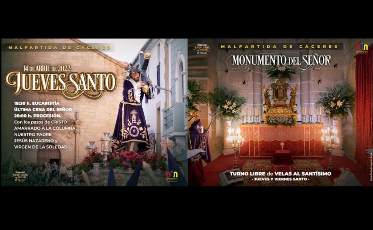 Malpartida de Cáceres disfrutará de la Eucaristía Última Cena del Señor y la procesión del Jueves Santo
