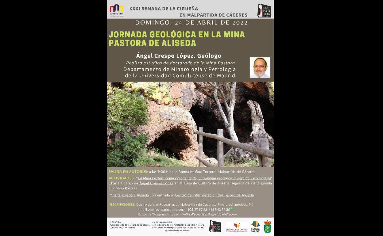 Comienza la Semana de la Cigüeña con una jornada geológica en Aliseda