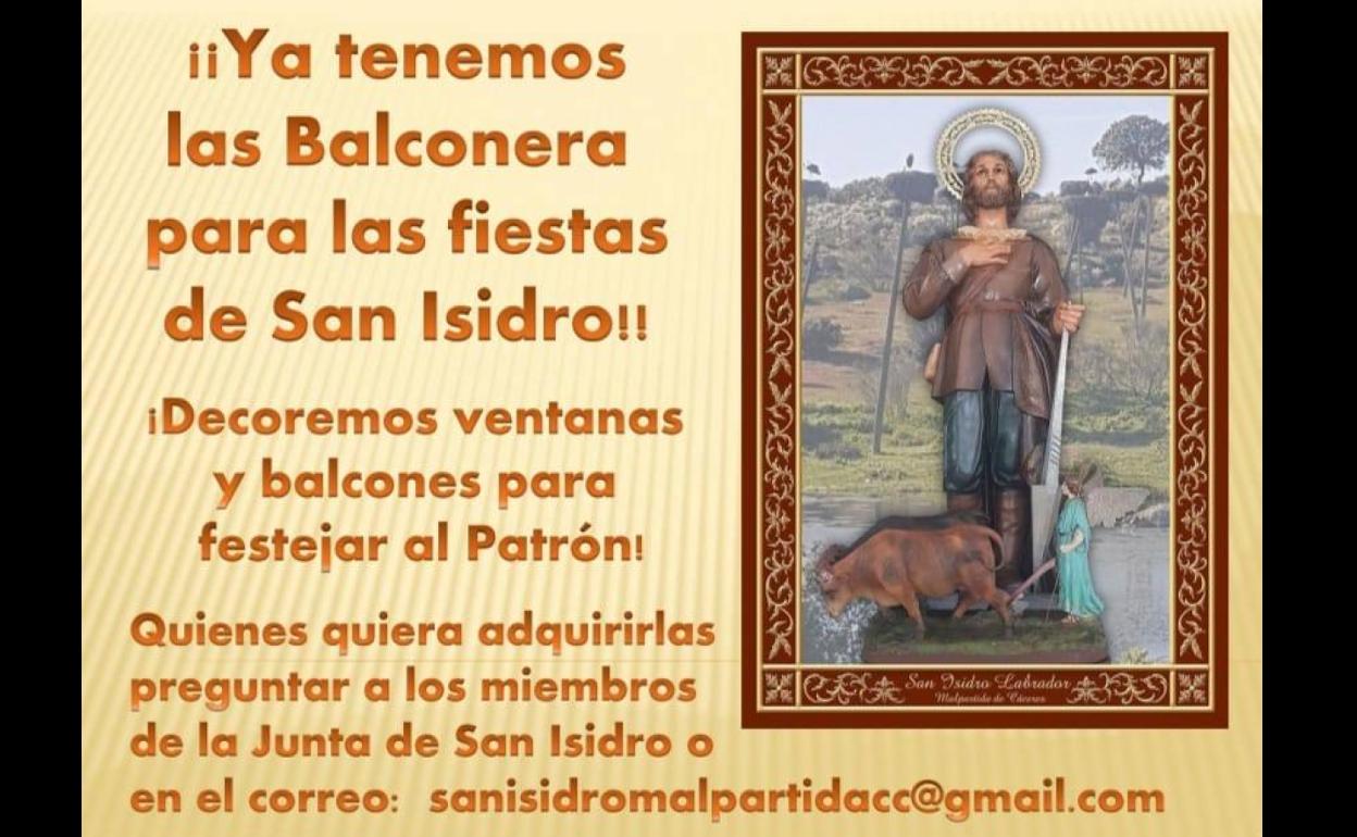 La Junta Parroquial de San Isidro elabora balconeras para decorar las fachadas durante las fiestas patronales