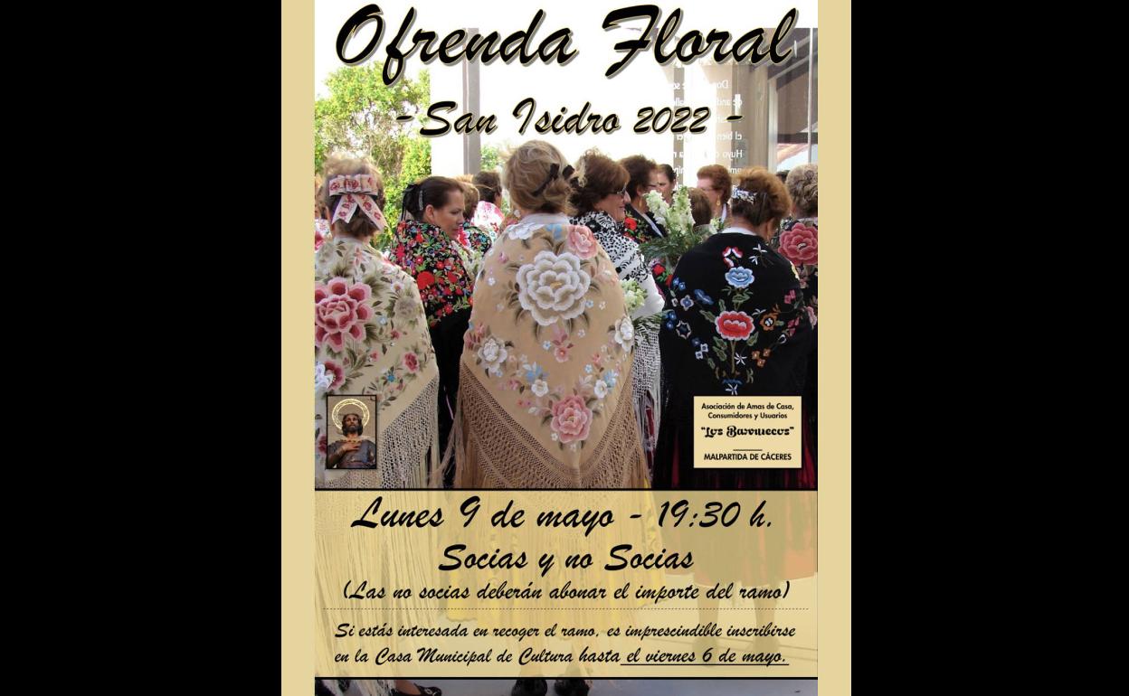 Las Amas de Casa 'Los Barruecos' organizan la Ofrenda Floral de San Isidro