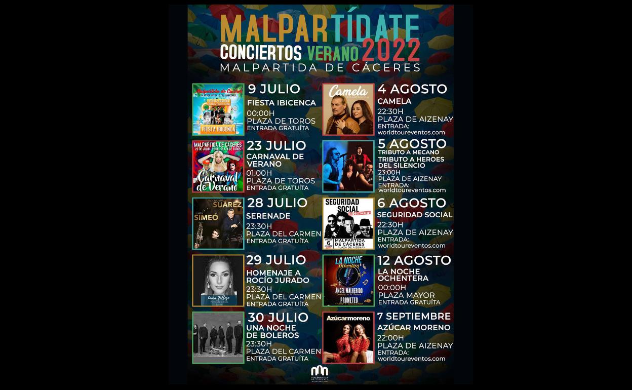 Música para disfrutar de las noches de verano en Malpartida de Cáceres