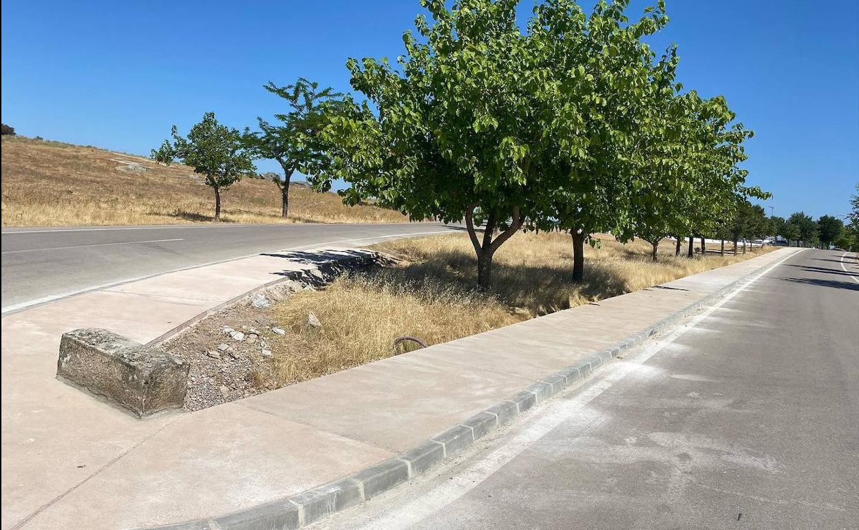 Último tramo terminado del camino peatonal de Los Barruecos. 