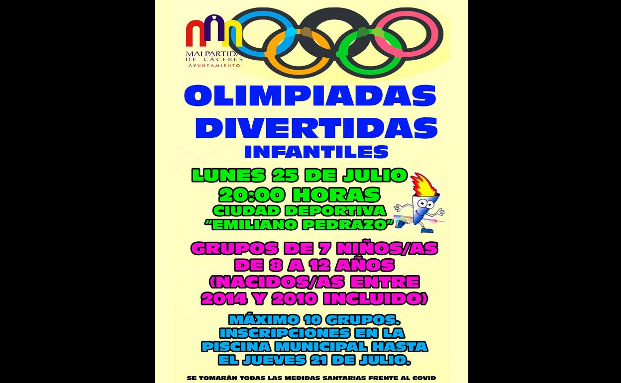 Vuelven las Olimpiadas Divertidas Infantiles de Malpartida de Cáceres