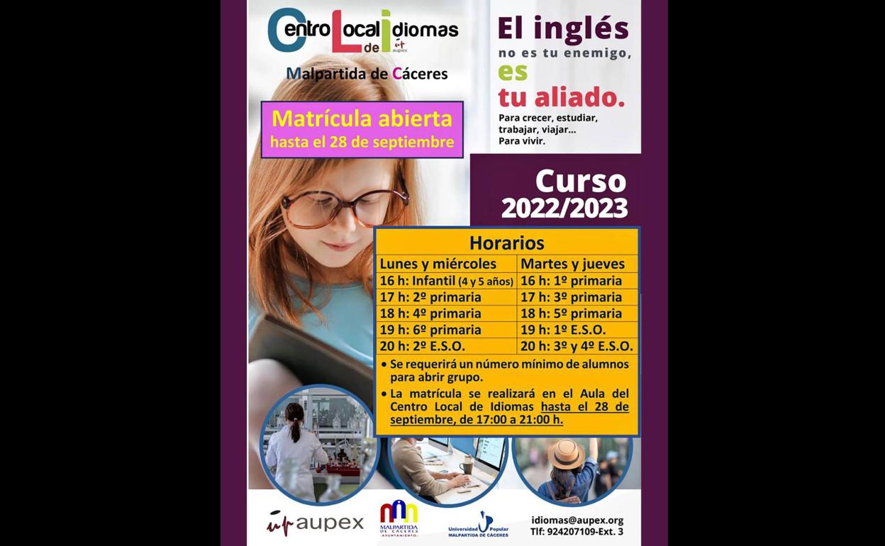 Publicados los horarios del Centro Local de Idiomas