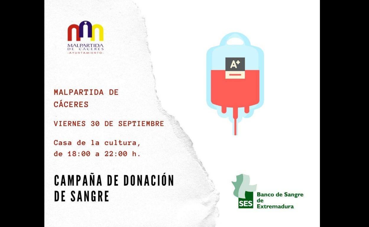 El Banco de Sangre de Extremadura lleva a cabo una Campaña de Donación en Malpartida de Cáceres