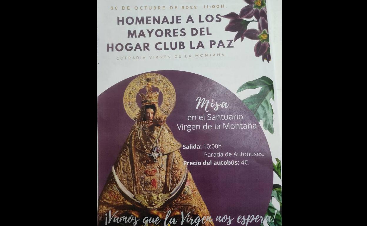 Homenaje a los Mayores del Hogar Club La Paz en el Santuario Viren de la Montaña