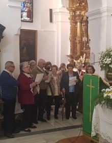 Imagen secundaria 2 - Los mayores del Club La Paz reciben un homenaje en el santuario de la Virgen de la Montaña
