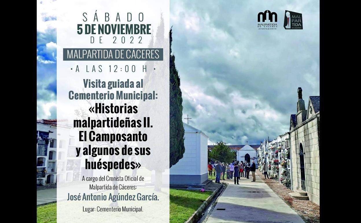 Visita guiada al cementerio malpartideño por José Antonio Agúndez, cronista local