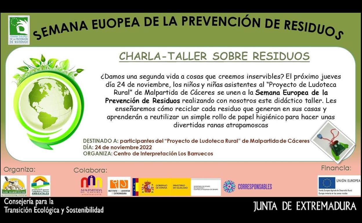 El Centro de Interpretación y el Proyecto Ludoteca Rural celebran la Semana Europea de la Prevención de Residuos