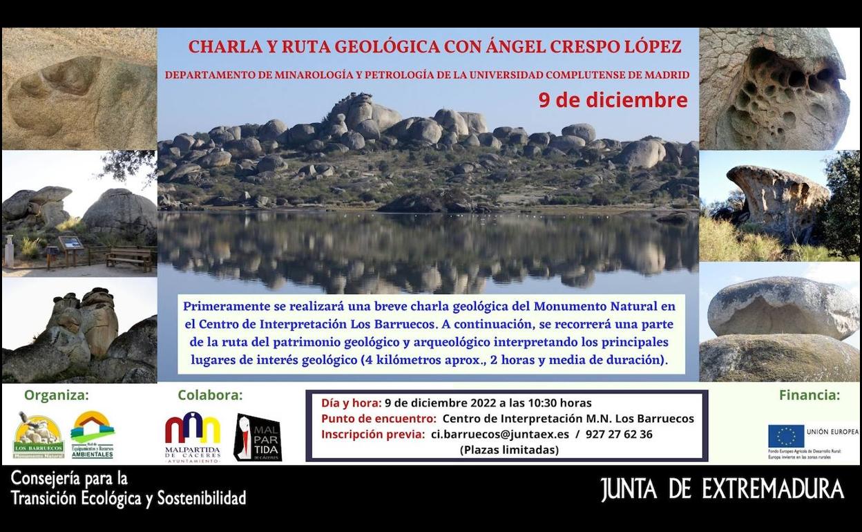 El geólogo Ángel Crespo ofrece una charla sobre la geología de Los Barruecos