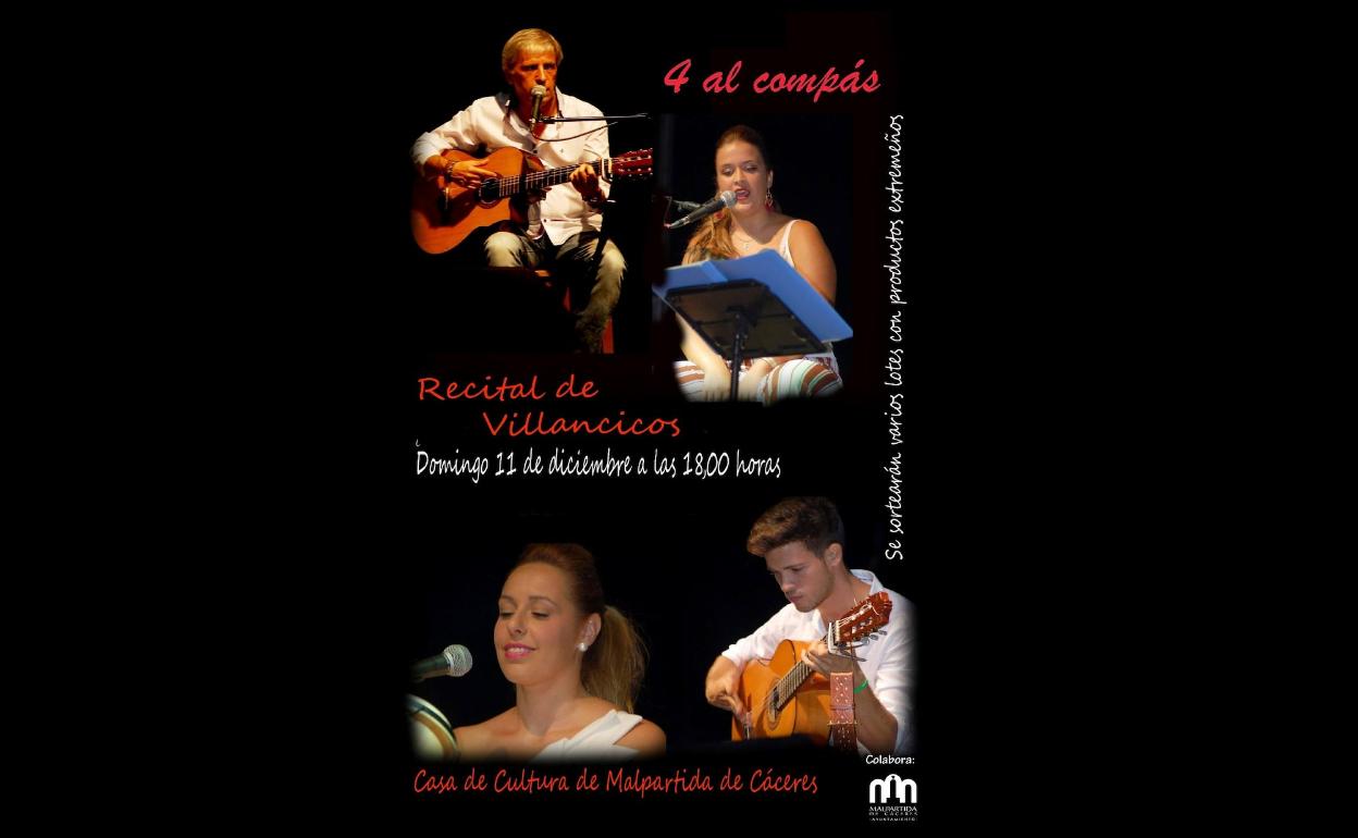 '4 al compás' ofrece un Recital de Villancicos