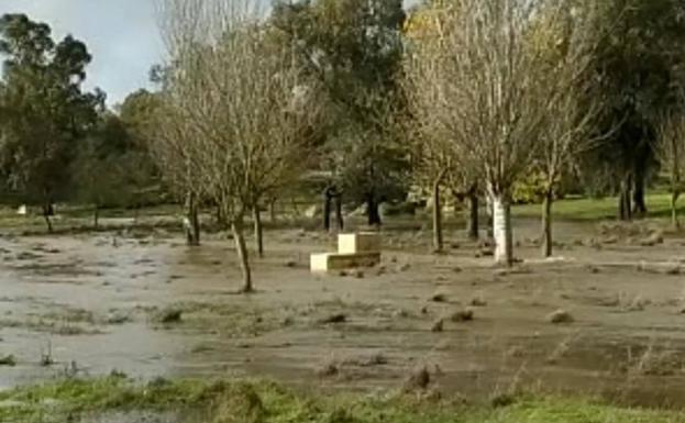 Imagen principal - Terrenos inundados y caminos cortados en varios lugares.
