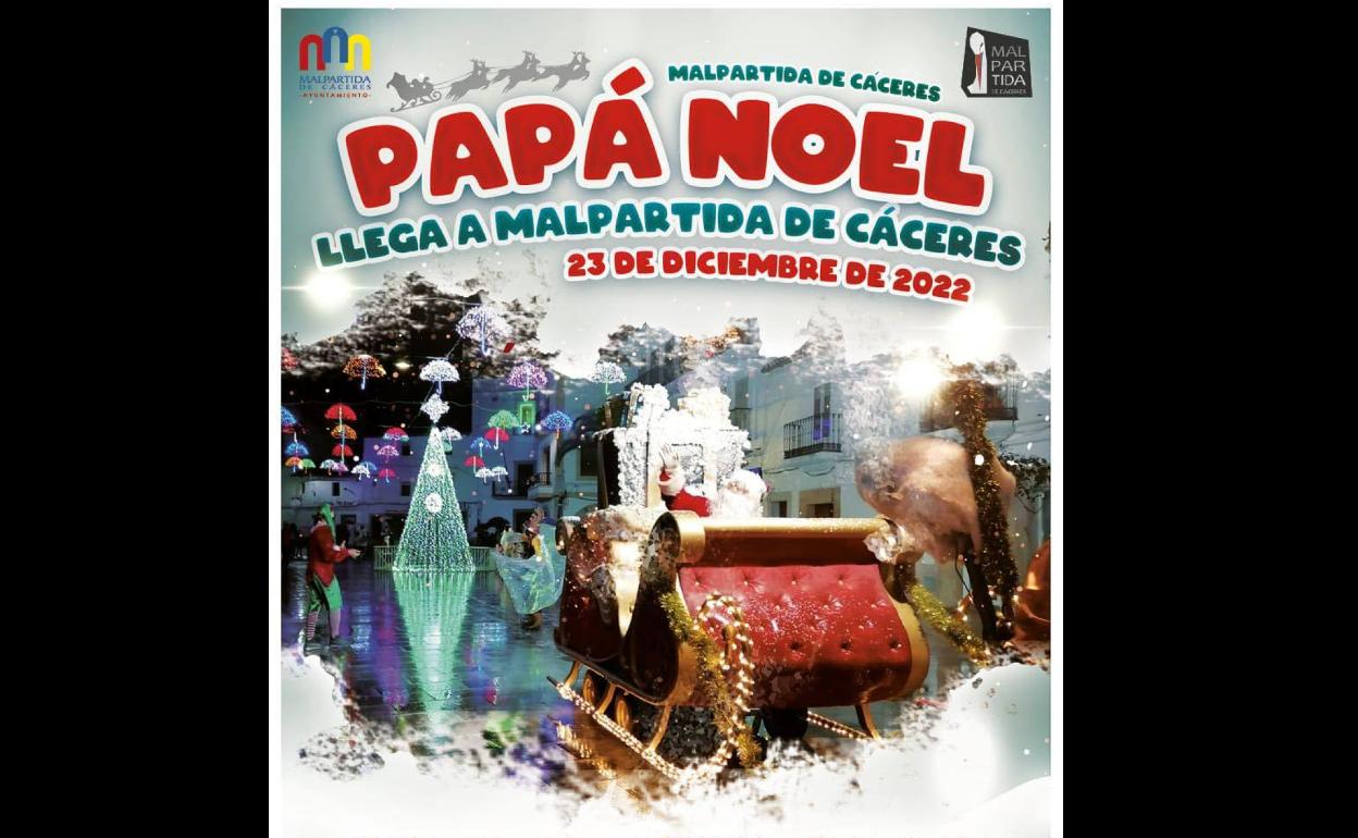 Malpartida se prepara para la visita de Papá Noel