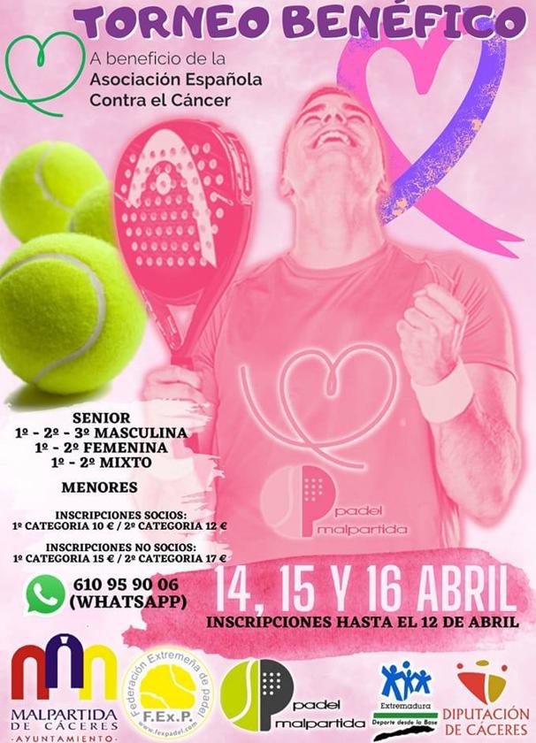 Nueva fecha para el Torneo Benéfico de Pádel