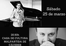 Recital de saxofón y piano a cargo de Jorge Sánchez y Rubén Castelló