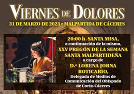 El Viernes de Dolores da comienzo a la Semana Santa malpartideña