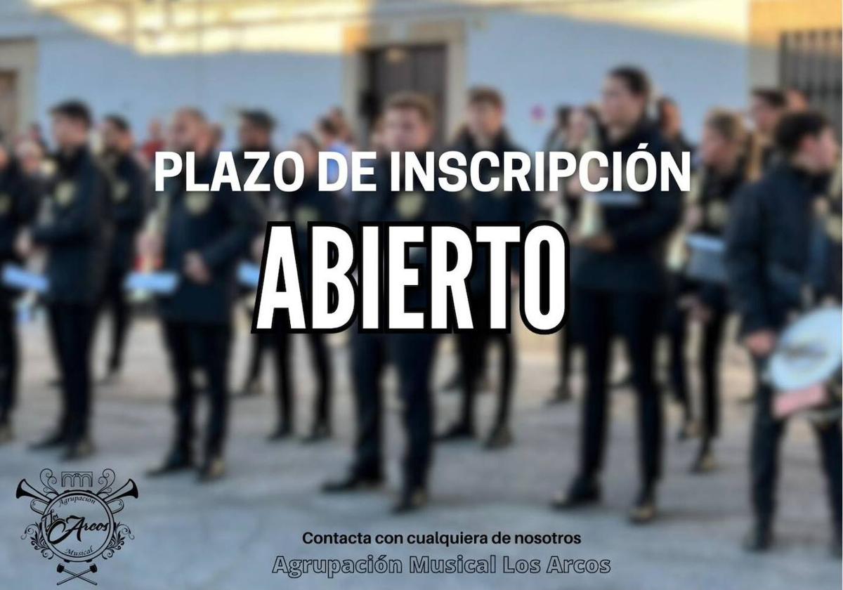 Abierto el plazo de inscripción para la Agrupación Musical Los Arcos