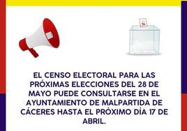 Consulta del censo electoral para las elecciones municipales del 28-M