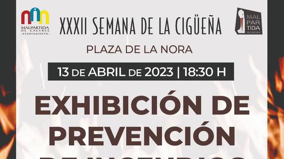 Exhibición de Prevención de Incendios en la Plaza de la Nora