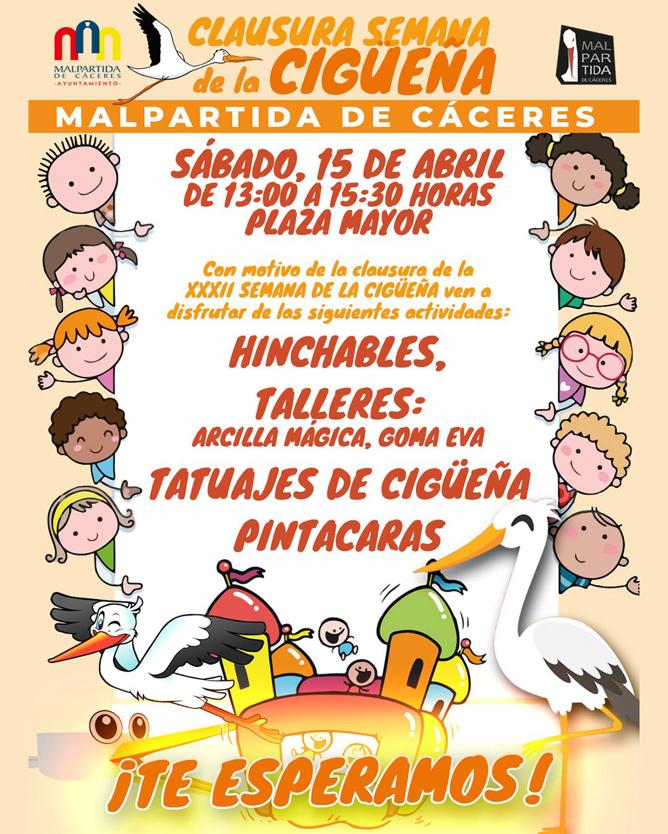 Varias actividades para los más pequeños para clausurar la Semana de la Cigüeña
